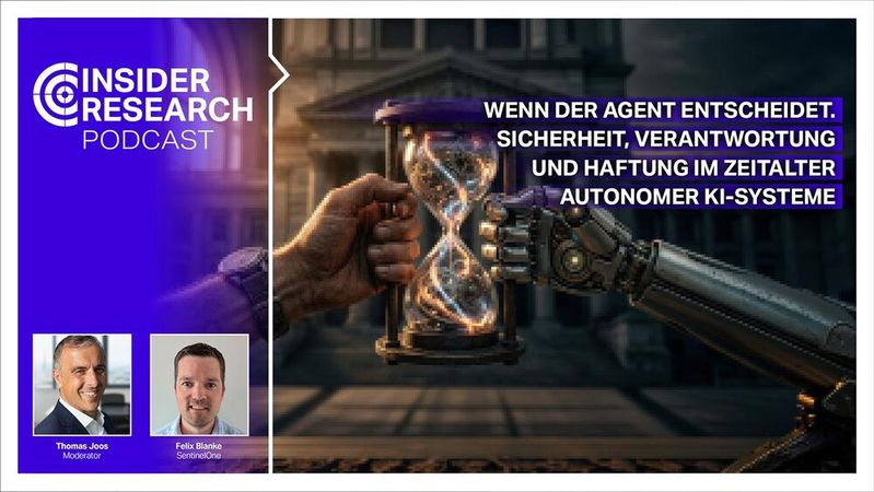 Wenn der Agent entscheidet. Sicherheit, Verantwortung und Haftung im Zeitalter autonomer KI-Systeme, ein Interview von Thomas Joos, Insider Research, mit Felix Blanke von SenitnelOne.(Bild:  Vogel IT-Medien / SentinelOne / Joos)