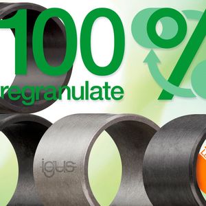 The ECO plain bearing program relies on regranulated materials and, like all Igus tribopolymers, is lubrication and maintenance-free.(Image: Igus)