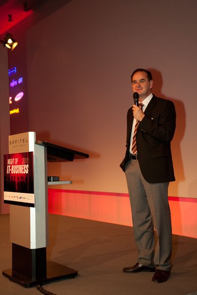 Werner Nieberle (Geschäftsführer Vogel IT-Medien) begrüßt die Gäste. (Archiv: Vogel Business Media)