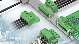 Steckbare Durchführungsklemmen und Durchführungsklemmen für die dauerhafte Verbindung eignen sich für den Anschluss von elektrischen Bauteilen. (Bild: Phoenix Contact)