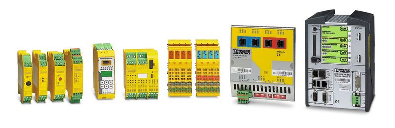 Phoenix Contact bietet ein umfassendes Produktprogramm für Sicherheitsschaltgeräte: vom Sicherheitsrelais bis zur sicheren Steuerung. (Bild: Phoenix Contact)