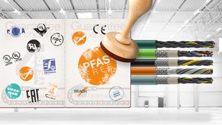 Bereits jetzt sind 95 Prozent der chainflex Leitungen von igus PFAS-frei. (Bild: Igus GmbH)