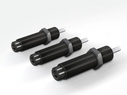 Kleinstoßdämpfer der Typen MC 150 bis MC 600: Präzisionstechnik für langlebige Energieaufnahme und verbesserte Systemeffizienz.(Bild:  Stabilus)