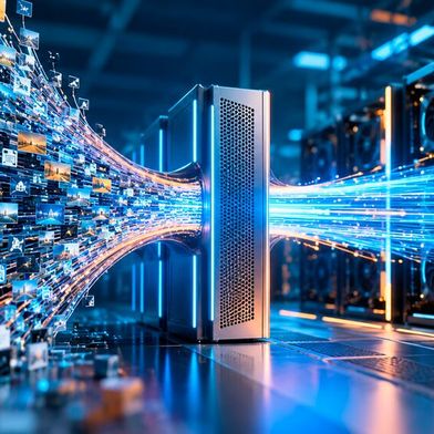 Wenn Storage zum Flaschenhals wird: NetApp will Daten schneller zu den GPU-Clustern bringen und so die KI-Infrastruktur beschleunigen.    Eingefügtes Markdown (Bild: ChatGPT / KI-generiert)
