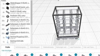 Mit dem Item-Engineeringtool konstruiert man standardmäßige und spezifische Wagen und Ladungsträger von Routenzügen. Man kann dabei auf das entsprechende Item-Komponentensortiment zurückgreifen. (Item)
