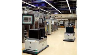 Mit automatisierter Bodenfördertechnik, wie den fahrerlosen Plattformwagen der Baureihe Caesar von MLR, will ROFA das eigene Protfolio stärken. (Foto: MLR, ROFA)