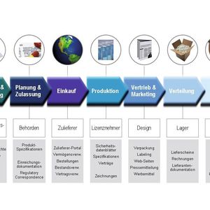 DMS betrifft das ganze Unternehmen. Dazu zählen die Archivierung von ein- und ausgehenden Dokumenten, Faxen und E-Mails, aber auch die Verarbeitung von Dokumenten, die wiederum Prozesse auslösen. 
