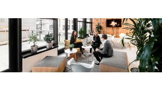 Große Unternehmen versuchen zunehmend alternative Bürokonzepte der Start-ups zu übernehmen – im Bild eine Lounge bei Bosch. (Bild: Bosch)