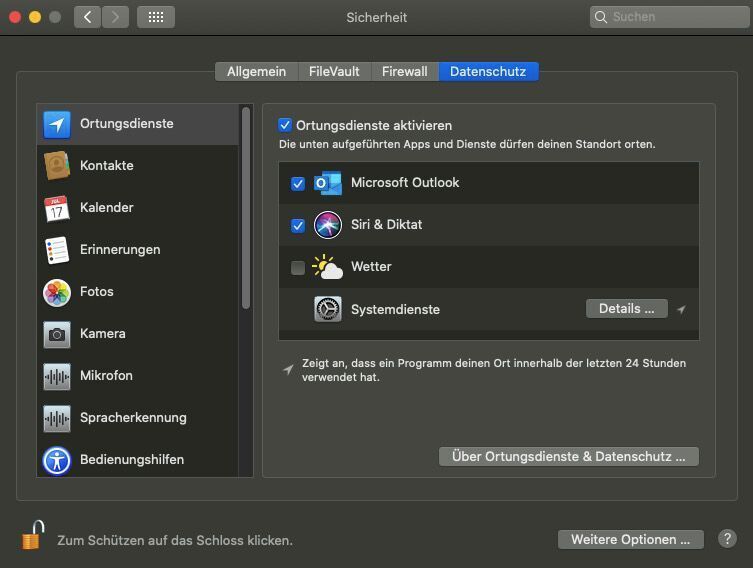 Nach dem Entsperren der Sicherheitseinstellungen dürfen Anwender Anpassung vornehmen. Vorher werden die Einstellungen nur angezeigt. (Joos)