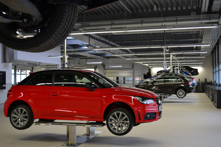 Auf 2.800 Quadratmetern bietet Audi den kompletten Werkstattservice. (Foto: Hiemann)