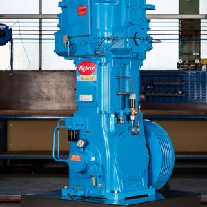 Der Kompressor TRZ 1000 der Mehrer Compression GmbH  zeichnet sich durch eine absolut ölfreie Verdichtung, sowie seine platzsparende Vertikalbauweise aus.