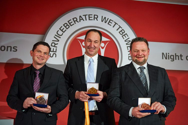 Den ersten Platz belegte Andreas Ullrich (Mitte), gefolgt von Michael Müller (links) und Ralf Loren (rechts). (Foto: Kia)