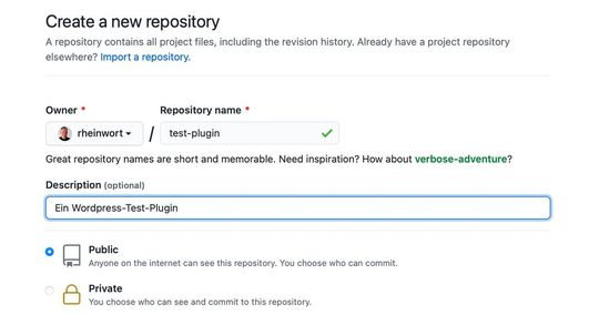 Es ist immer sinnvoll, das Plug-in auch mit GitHub zu synchronisieren.(Bild:  Rentrop / GitHub)