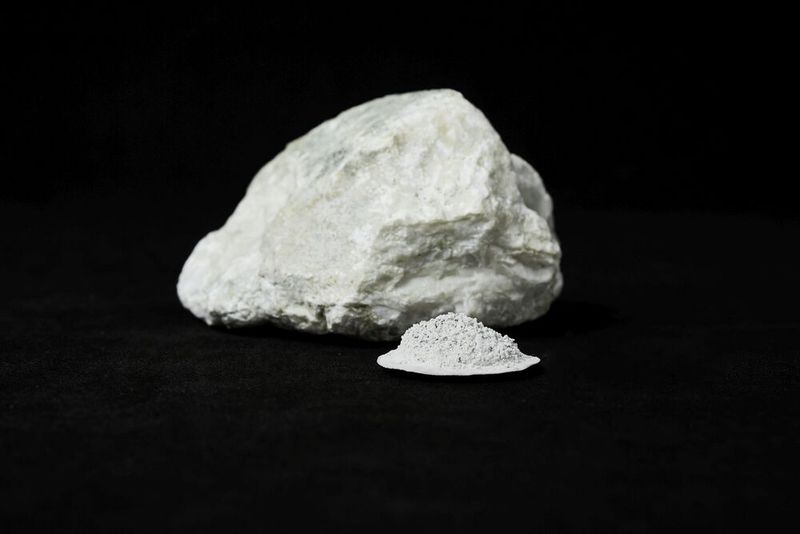 An der TU Berlin wird Regolith unter Beleuchtungsverhältnissen fotografiert, die denen auf dem Mond nachempfunden sind.  (Bild: Susanne Baumann)