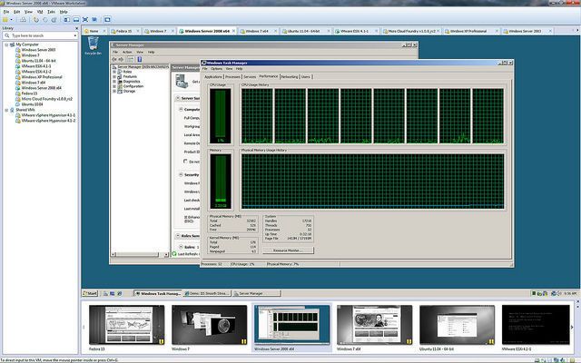 VMware Workstation 8 unterstützt nun virtuelle Machinen bis zu 64 Gigabyte RAM, HD Audio, USB 3 und Bluetooth-Geräte. Bild: VMware (Archiv: Vogel Business Media)