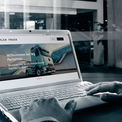 Daimler Truck startet Online-Shop „My PartsHub" für Ersatzteilbeschaffung. (Bild: Daimler Truck AG)