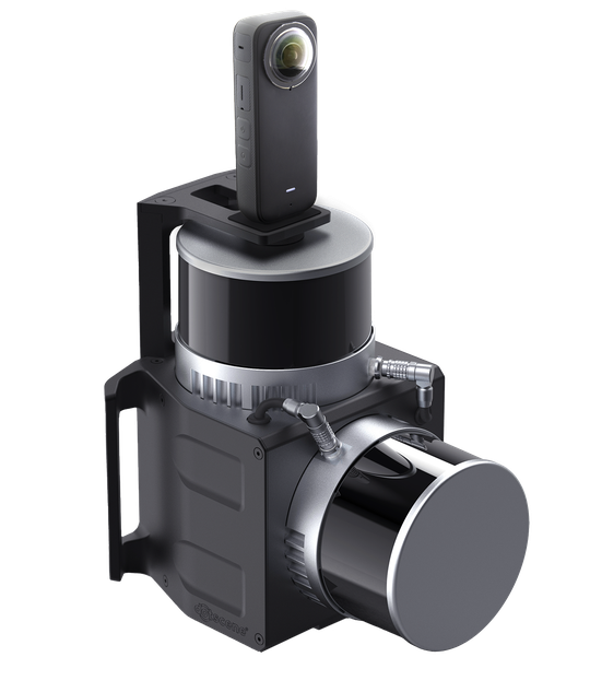 Dotcube Camera Mount mit 360°-Kamera(Bild:  dotscene GmbH)