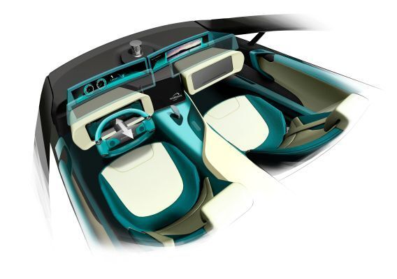 Der hybride Sportwagen Σtos: unterwegs mit persönlichem Autopilot und Drohne. (Rinspeed)