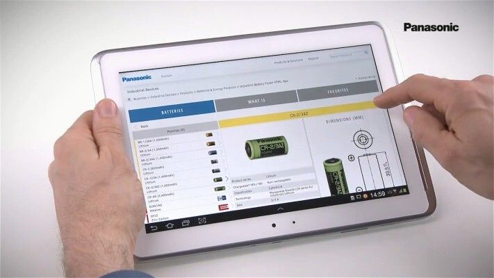 Hilft bei der Batterie-Suche: die Panasonic Battery Finder App gibt es nun auch für Smartphones, Tablets, Laptops und Desktops (Bild: Panasonic Industrial Devices)