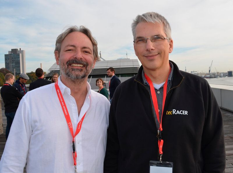 Dr. Nils Kaufmann (l., ECN) und Sven Ramuschkat (TecRacer) (Bild: Michael Hase)