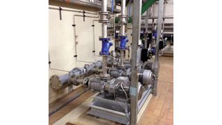 Installierte Edur-Mehrphasenpumpen LBU 603 D160L /15,0 KW (Bild: Edur)