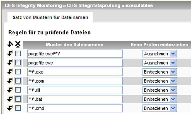 Einfache Auswahl der gefährdeten Dateitypen (Bild: Phoenix Contact)