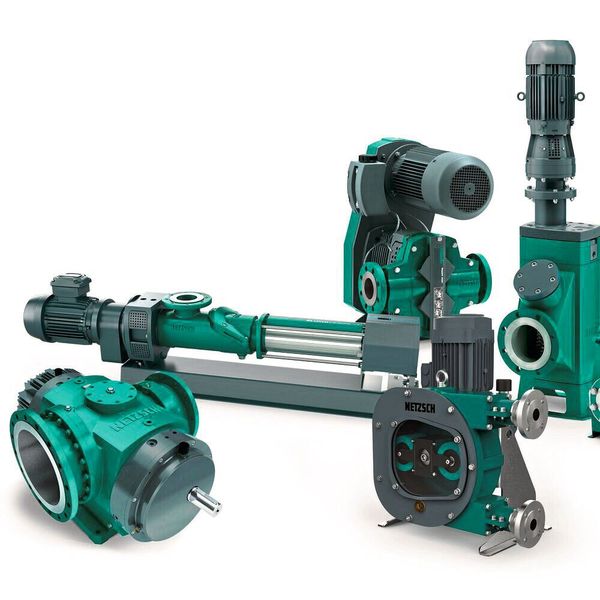 Wenn aus Wertschöpfungsketten Rohstoffkreisläufe werden sollen, braucht es die passende Fördertechnologie für zum Teil aggressive und abrasive Medien (hier von Netzsch). (Bild: Netzsch)