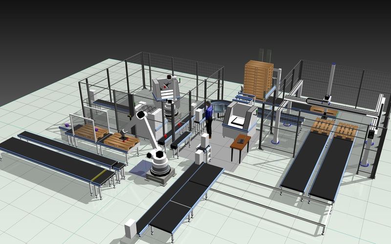 Mit einer 3D-Layout-Simulationssuite präsentiert Cenit auf der Messe realistische, leistungsfähige und simple Visualisierung und Simulation von Anlagen-, Zellen-, Linien- und Fabriklayouts. (Bild: Cenit)