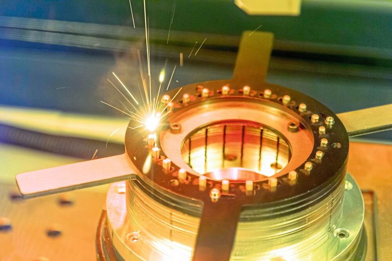 Automobilhersteller setzen zunehmend auf Hairpin-Schweißen mit blauem oder grünem Laser, das mittlerweile voll automatisiert, sehr produktiv und qualitativ hochwertig ohne Spritzer laserbasiert abläuft. (Bild: Trumpf)