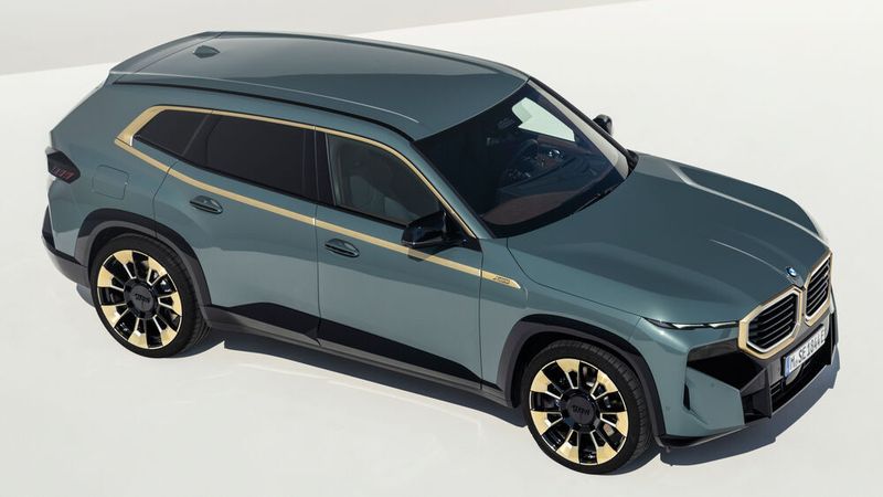 Kontrastelemente in Gold akzentuieren die Karosserie. (Bild: BMW)