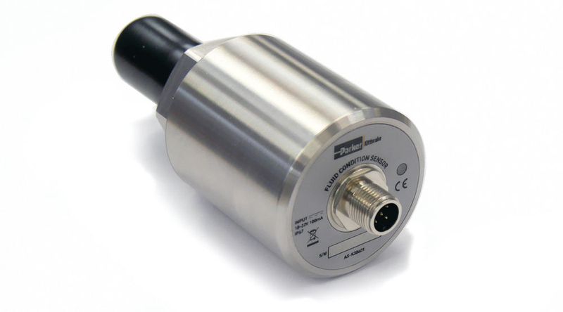 Der FCS-Sensor ermittelt, wann das Öl durch Flüssigkeiten wie Waser oder Fremdöl aufbereitet werden muss.  (Parker Hannifin)