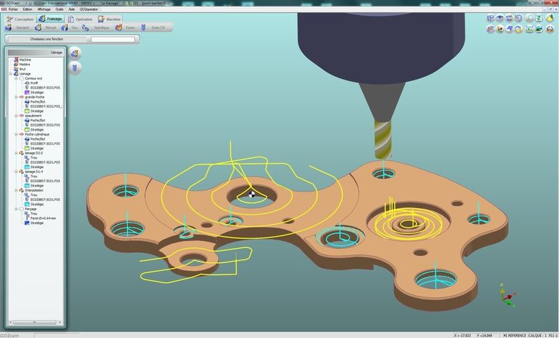 Description en un temps record des usinages directement sur le modèle 3D. (Image : Jinfo)