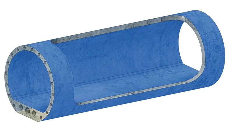 Um vom CAD-Modell zum glasfaserverstärkten Kunststoffmodell der Hyperloop-Röhre zu kommen, wurde additiv und zerspanend gefertigt. (Bild: Hufschmied Zerspanungssysteme)