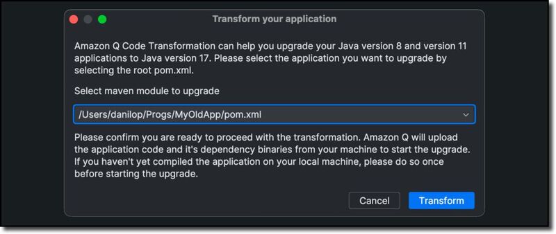 Das Tool Amazon Q Code Transformation modernisiert Java-Applikationen von den Java-Versionen 8 und 11 auf 17 (LTS), doch schon bald soll das Tool in der Lage sein, Windows-basierte NET-Framework-Applikation auf Cross-Platform-NET zu migrieren.