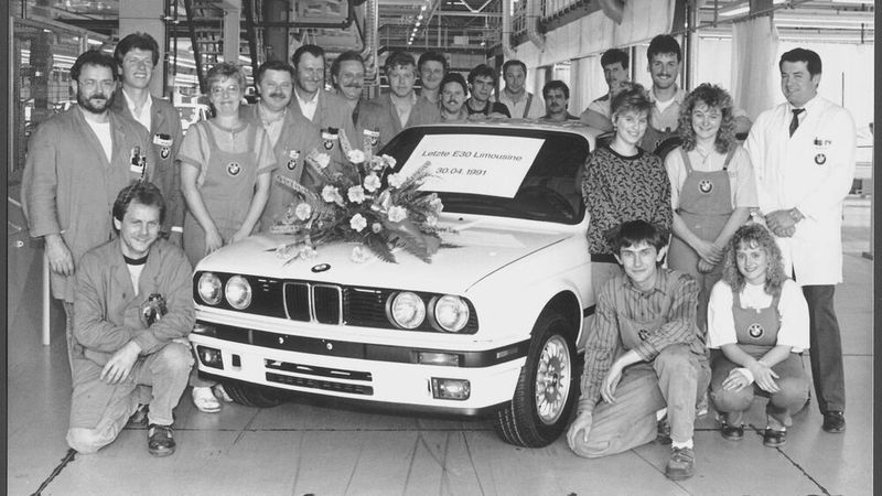 Der letzte im Werk Regensburg gerfertigte 3er der zweiten Generation lief im April 1991 vom Band. (Bild: BMW)