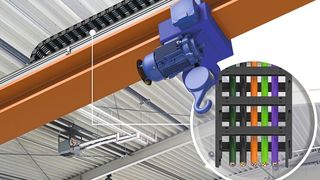 Die Igus Energiekette eignet sich für einfache gleitende Anwendungen auf langen Wegen. (Bild: Igus)