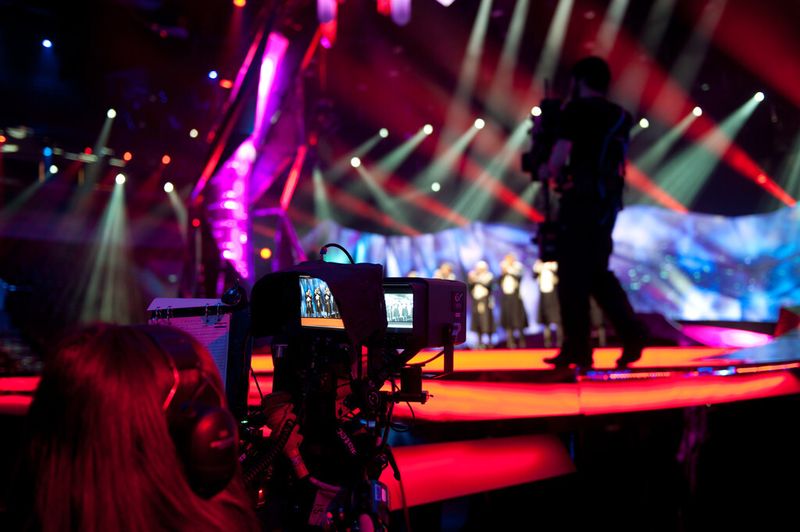 Zwei Kameraleute bei den Proben der kroatischen Teilnehmer (Eurovision Song Contest)