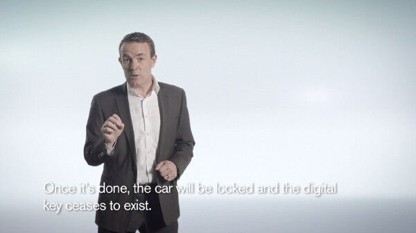 Nachdem die Ware geliefert wurde und das Auto wieder verschlossen ist, wird der digitale Schlüssel automatisch gelöscht (Volvo)