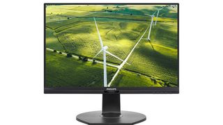 Grüner Monitor: Mit einem Infrarotsensor erkennt der Philips 241B7QGJEB, ob der Nutzer abwesend ist und fährt dann die Hintergrundbeleuchtung herunter, um Strom zu sparen. (MMD)