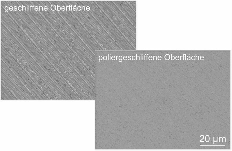 It can also be smoother: when magnified, the difference between ground and polished surfaces is clearly visible. (Source: Institute of Machining Technology)