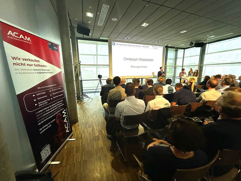 Bildungsminister Christoph Wiederkehr zeigte sich bei der Preisverleihung beeindruckt von der Qualität und Innovationskraft der ausgezeichneten Projekte. (Bild: Felix Wolfram - die Graphische)