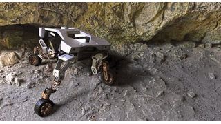 Bei der Entwicklung des Roboters sollte eine maximale Beweglichkeit auf Rädern mit der Gelenkigkeit eines Vierbeiners verbunden werden. (Hyundai)