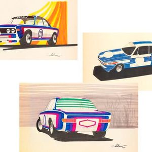 Tatsächlich kam es zu dem Rot vermutlich durch die Ölmarke Texaco. Mit ihr stand BMW zu der Zeit in Sposonoringverhandlungen. Das Violett ergibt sich als Mischfarbe aus Blau und Rot.(Bild:  BMW AG)