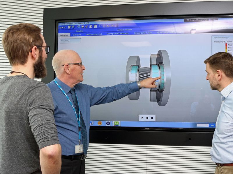 Zum Schluss liefert SKF Sim Pro Quick eine umfassende Dokumentation der Berechnungsergebnisse mit allen wichtigen Ausgabeparametern. Diese Resultate können in verschiedenen Diagrammen sowie einem 3D-Modell visualisiert werden. (SKF)