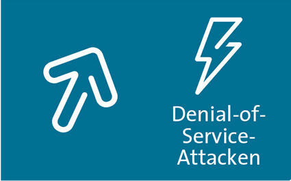 5. Denial-of-Service-Attacken: Bei Denial-of-Service-Attacken (Angriffe zur Blockierung eines Dienstes) geht es darum, einen Webserver oder einen Internetdienst so auszulasten, so dass er im Internet nicht mehr erreichbar ist. Um das zu erreichen, werden massenhaft Datenpakete an den entsprechenden Server geschickt. Diese Angriffe können einzelne Rechner oder Botnetze ausführen. Die Attacken werden immer unvorhersehbarer und effizienter, weil sie an unterschiedlichsten Stellen der IT-Infrastruktur ansetzen und sowohl die Zahl als auch die Leistungsfähigkeit der Botnetze steigt. Denial-of-Service-Angriffe werden mitunter auch als Ablenkungsmanöver eingesetzt, um gleichzeitig Schad-Software zu aktivieren und zum Beispiel sensible Daten oder geistiges Eigentum zu stehlen. (Pfeile zeigen steigende bzw. sinkende Gefährdung) (Quelle: ENISA, Bitkom)