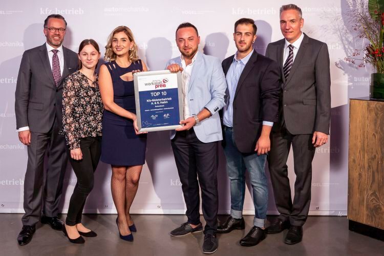 Das Team von Auto A&S Halim in Schwabach zählt zu den Top Ten des Deutschen Werkstattpreises 2018. (Stefan Bausewein)