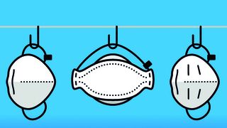 FFP2-Masken können unter bestimmten Voraussetzungen mehrfach verwendet werden. Warum eine Wäscheleine dabei hilfreich ist, erklären Forscher der FH Münster (Symbolbild). (FH Münster)