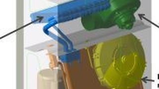 Eine Rückwandanlage besteht nur aus einem Modul, das in den Kabinenraum mit den Lufteinlass- und -auslassöffnungen und der Bedieneinheit hineinragt. (Archiv: Vogel Business Media)