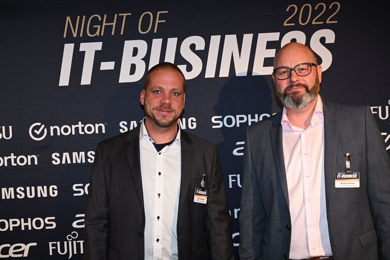 (l.) Guido Stempel und Markus Sauren (ZyXel) (Bild: Hannes Magerstädt)