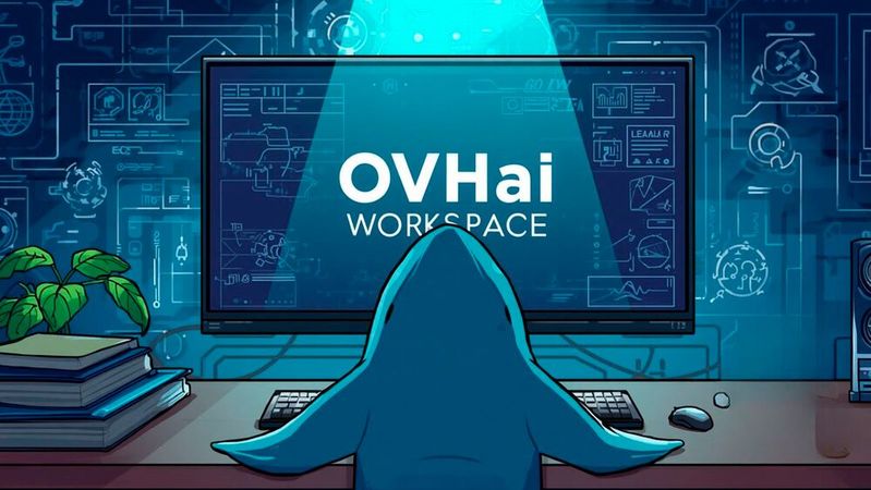 OVH Labs stellt eine Preview-Version von „OVHai Workspace“, es handelt sich dabei um eine eine offene, kollaborative und agentenbasierte KI- Plattform.(Bild:  Canva / KI-generiert)
